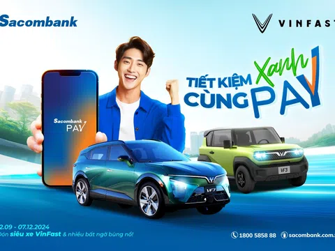 Tiết kiệm xanh – đón xe sang Vinfast cùng Sacombank Pay