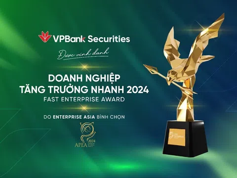 Tăng trưởng vượt trội, Chứng khoán VPBank nhận giải thưởng “Doanh nghiệp tăng trưởng nhanh 2024”