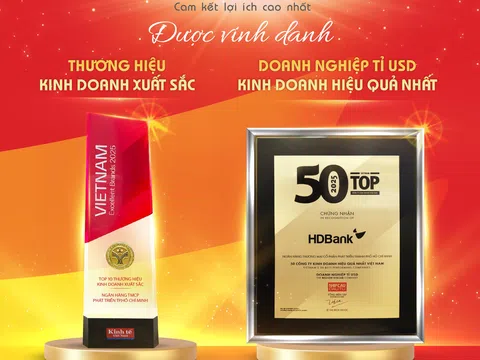 HDBank nhận 3 giải thưởng uy tín về hiệu quả kinh doanh, thương hiệu và đổi mới sáng tạo