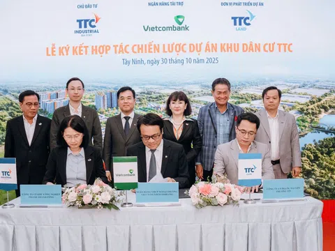 TTC Land, TTC IZ và Vietcombank “bắt tay” phát triển Khu dân cư quy mô hơn 42ha tại Tây Ninh
