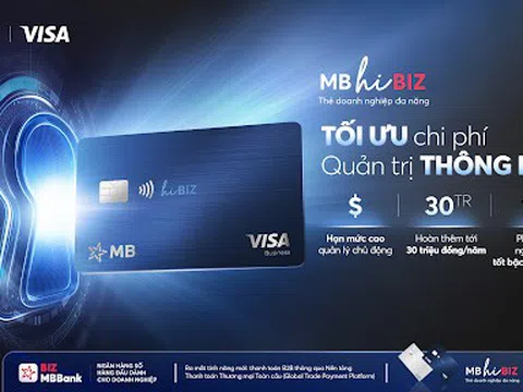 MB giới thiệu Thẻ doanh nghiệp MB HI BIZ thông minh: Quản trị tinh gọn, giao thương quốc tế
