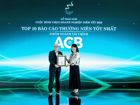 ACB được vinh danh “Top 10 Báo cáo thường niên tốt nhất” trong nhóm ngành tài chính