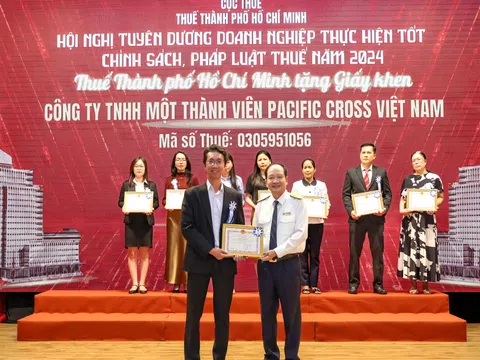 Pacific Cross Việt Nam được vinh danh với thành tích thực hiện tốt chính sách, pháp luật thuế