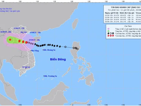 Bão số 5 bất ngờ di chuyển chậm lại