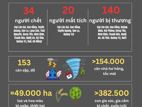 [Infographic] Bão số 10 gây thiệt hại khoảng 8.780 tỷ đồng