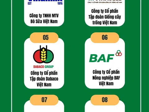 [Infographic] Top 10 Công ty uy tín ngành Nông nghiệp công nghệ cao năm 2025