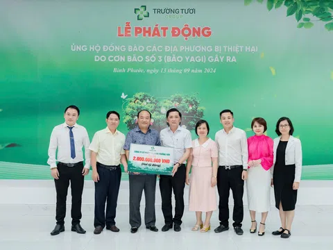 Tập đoàn Trường Tươi quyên góp 2 tỷ đồng ủng hộ đồng bào các địa phương bị thiệt hại do bão Yagi