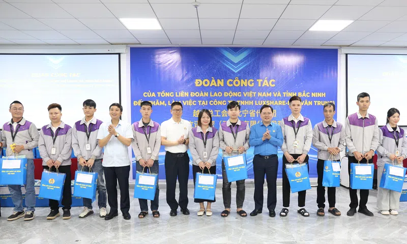 Tổng Liên đoàn Lao động Việt Nam làm việc tại Luxshare – ICT Bắc Ninh: Gỡ khó hạ tầng, nâng tầm phúc lợi cho người lao động
