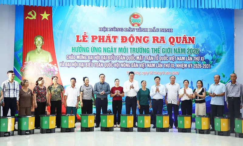 Hội nông dân Bắc Ninh ra quân làm sạch môi trường, hưởng ứng Ngày Môi trường thế giới 2026
