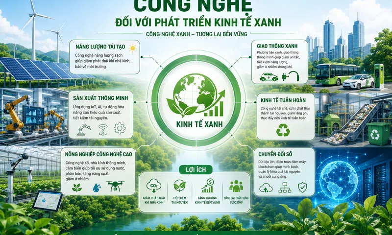 Công nghệ đối với phát triển kinh tế xanh: Thực trạng, thách thức và giải pháp